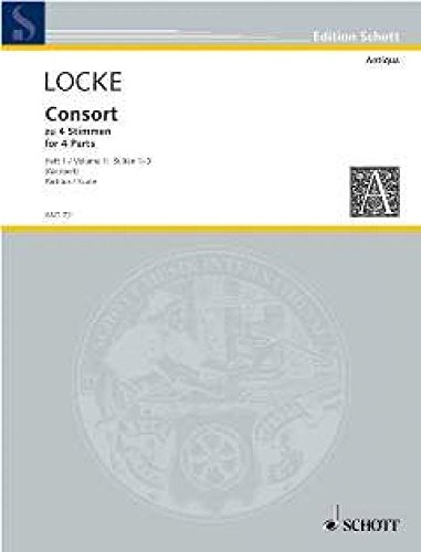 9790001002622: Consort: zu 4 Stimmen. 4 recorders (SATB) or strings. Partition.: Vol. 1