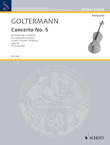 9790001033039: Concerto: No. 5 R mineur. op. 76. cello and piano.