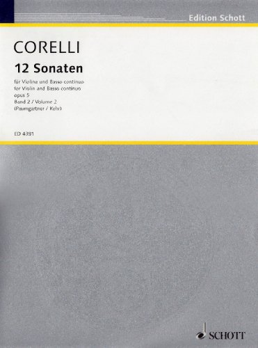 9790001051552: CORELLI - Sonatas Op.5 Vol.2 para Violin y Piano (Urtext) (Paumgartner/Kehr)