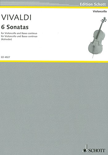 9790001056656: Antonio vivaldi - six cello sonatas - 6 sonates pour violoncelle - violoncelle et piano