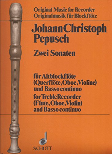 9790001099622: 2 Sonatas: C minor - D minor. treble recorder (violin, oboe, flute) and basso continuo, cello/viola da gamba ad libitum.