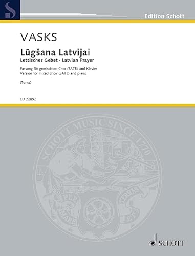 9790001167642: Lugšana Latvijai: (Latvian Prayer). mixed choir (SATB) and piano. Partition (galement partition d'excution).