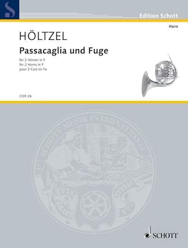 9790001195850: Passacaglia und Fuge: 2 horns in F. Partition d'excution.