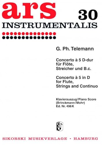 9790003005126: Concerto  5: fr Flte, Streicher und B.c.. TWV 51:D1. Rduction pour piano.