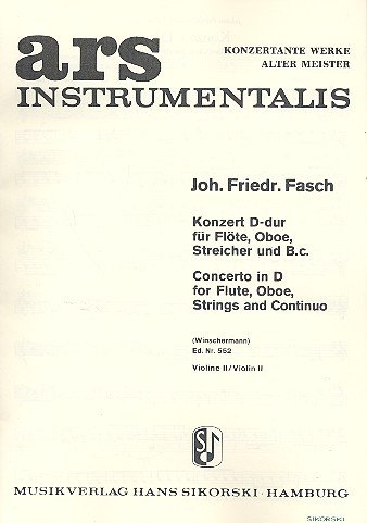 9790003006000: Konzert: fr Flte, Oboe, Streicher und B.c.