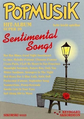 9790003027630: Popmusik Hit-Album Super 20: Sentimental Songs: Fr Keyboard oder Akkordeon