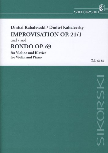 9790003061504: KABALEVSKY - Improvisacion Op.21 n 1 y Rondo Op.69 para Violin y Piano