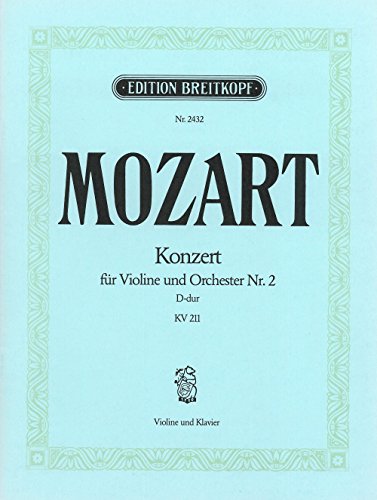 9790004161050: MOZART - Concierto para Violin n 2 (K.211) en Re Mayor para Violin y Piano (Waldersee)
