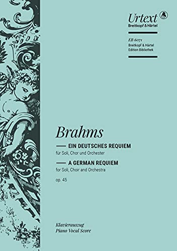 9790004165904: EDITION BREITKOPF BRAHMS J. - EIN DEUTSCHES REQUIEM OP. 45 Classical sheets Choral and vocal ensembles