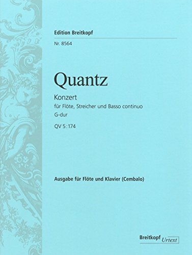 Stock image for Fltenkonzert G-dur QV 5:174 Breitkopf Urtext - Ausgabe fr Flte und Klavier (EB 8564) for sale by medimops