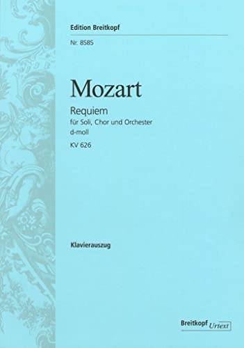 9790004178713: Requiem in D minor (K. 626) - Completion based on Eybler/Suessmayr - Breitkopf Urtext - soloists, mixed choir and orchestra - vocal/piano score - (EB 8585)