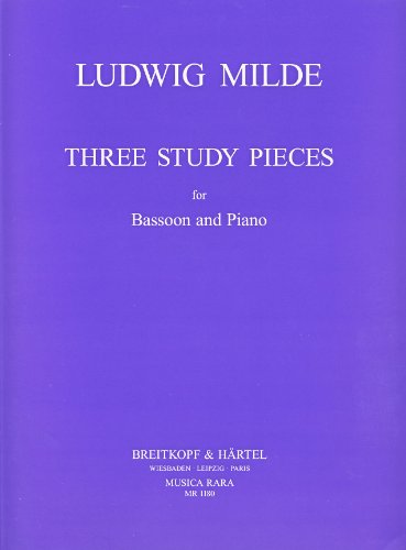 9790004481127: MILDE - Piezas de Estudio (3) para Fagot y Piano (Waterhouse)