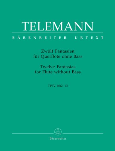 9790006428236: Georg philipp telemann : 12 fantaisies pour flute traversiere sans basse twv 40:1-12