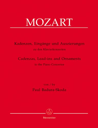 Imagen de archivo de Kadenzen Eingaenge und Auszierungen zu Mozart a la venta por medimops