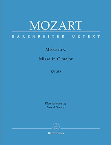 Stock image for Missa C-Dur KV 258. Klavierauszug, Urtextausgabe for sale by medimops