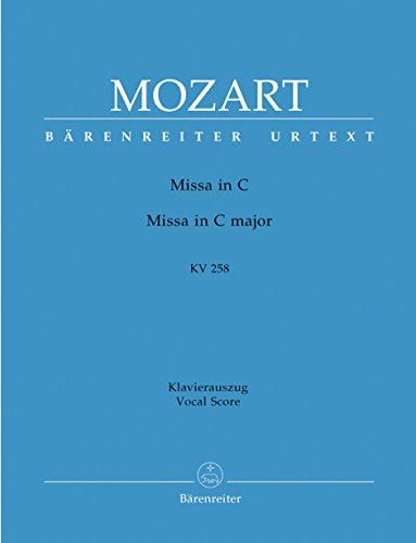 9790006457045: Mozart: Missa in C Major, K. 258 ("Spaur Mass")