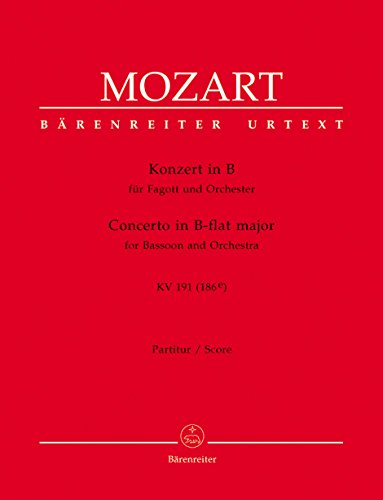 9790006457991: Wolfgang Amadeus Mozart-Bassoon Concerto in B-flat Major K. 191 (186A)-Bassoon