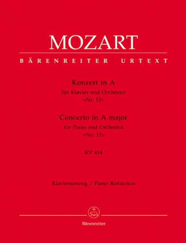 9790006458394: BARENREITER MOZART W.A. - CONCERTO IN A MAJOR N12 KV 414 - 2 PIANOS Classical sheets Piano