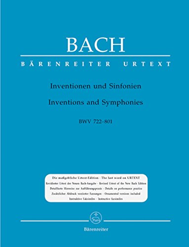 9790006465811: Bach: Inventions and Sinfonias, BWV 772-801 (Without Fingering)