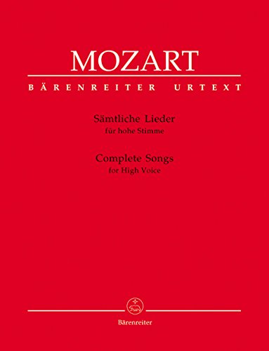 Beispielbild fr Mozart: Complete Songs for High Voice zum Verkauf von Half Price Books Inc.