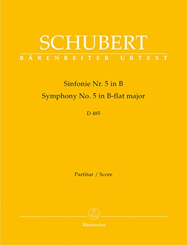 Beispielbild fr Symphony No.5 in B-flat major D 485 (Full Score) zum Verkauf von WeBuyBooks