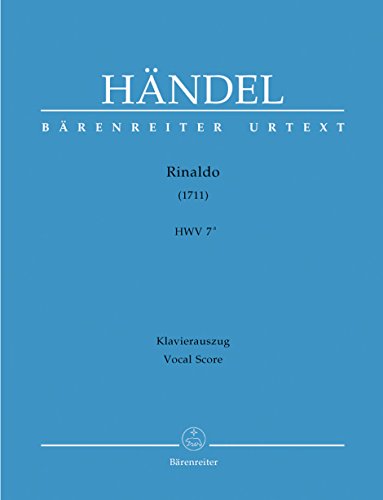 Imagen de archivo de Rinaldo Hwv 7a - Oper in 3 Akten. Klavierauszug a la venta por medimops