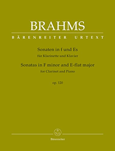9790006544448: Sonaten in f-Moll und Es-Dur fr Klarinette und Klavier op. 120. Spielpartitur mit Stimmen, Urtextausgabe