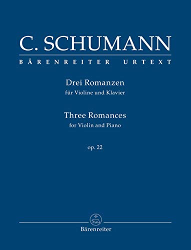 9790006569960: SCHUMANN C. - Romanzas (3) Op.22 para Violin y Piano (Urtext)