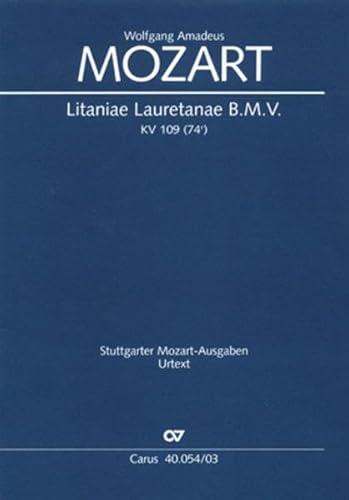 Beispielbild fr Mozart: Litaniae Lauretanae B. M. V., K. 109 (74e) zum Verkauf von Ammareal