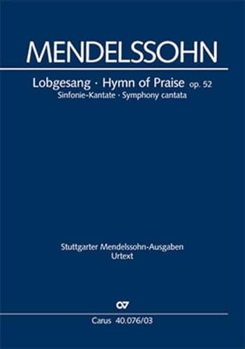 9790007060992: Mendelssohn: Lobgesang, MWV A 18, Op. 52 - Symphony Cantata (Vocal Score)