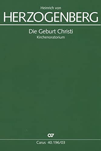 Beispielbild fr Die Geburt Christi op.90, Klavierauszug zum Verkauf von medimops