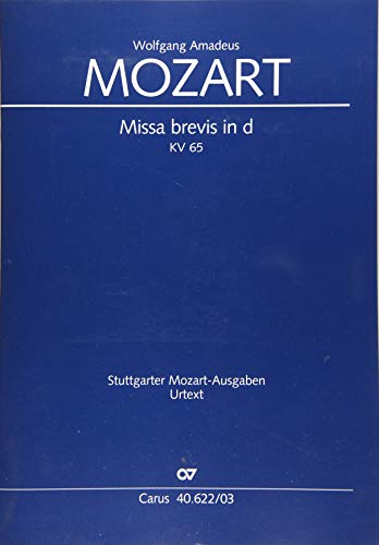 9790007084271: Missa brevis in d (Klavierauszug): KV 65 (61a), 1769