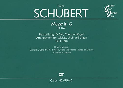 9790007085605: Mass in G major (Carus-Verlag publications)