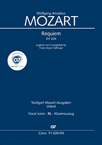 Beispielbild fr Requiem (Klavierauszug XL): Smayr-Version KV 626, 1791 zum Verkauf von medimops