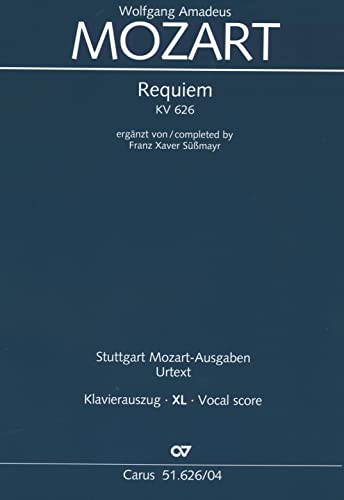 9790007171445: Requiem (Klavierauszug XL): Smayr-Version KV 626, 1791