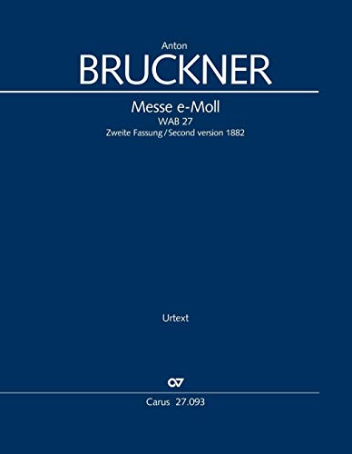 Beispielbild fr Messe e-Moll (Klavierauszug): 2. Fassung 1882 WAB 27 zum Verkauf von medimops