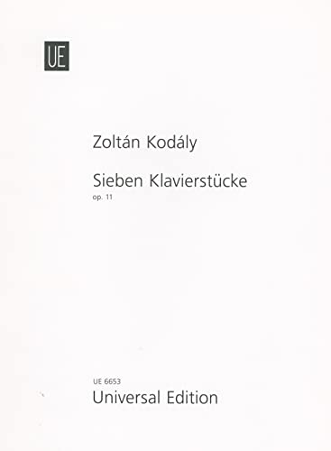 9790008002366: Seven Piano Pieces op. 11, Edition for Piano by Zoltn Kodly