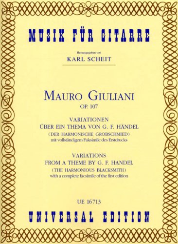 Imagen de archivo de Variations on a Theme by G.F. Handel ""The Harmonius Blacksmith"" op. 107 a la venta por Livre et Partition en Stock