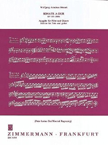 Beispielbild fr Sonate 11 a-Dur KV 331 (300i) (Alla Turca). Flte, Gitarre zum Verkauf von medimops