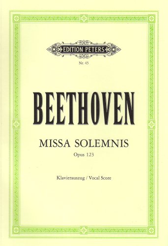 Beispielbild fr Missa Solemnis in D Op. 123 (Vocal Score) zum Verkauf von Blackwell's