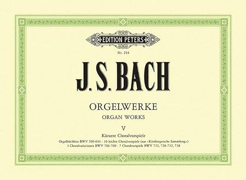 9790014003432: Orgelwerke 5 choralvorspiele(56) orgue: Krzere Choralvorspiele