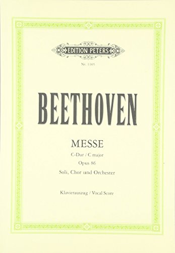 Stock image for MASS IN C OP86 fr 4 Solostimmen, Chor und Orchester Klavierauszug Vocal Score for sale by PBShop.store US