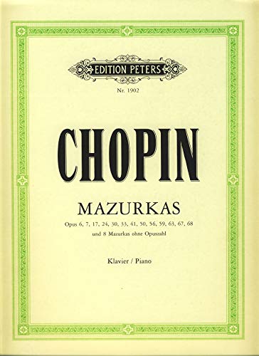 Imagen de archivo de Mazurkas for Piano (Edition Peters) [Paperback] Chopin; Fryderyk; Herrmann Scholtz and Bronislaw von Pozniak a la venta por Lakeside Books