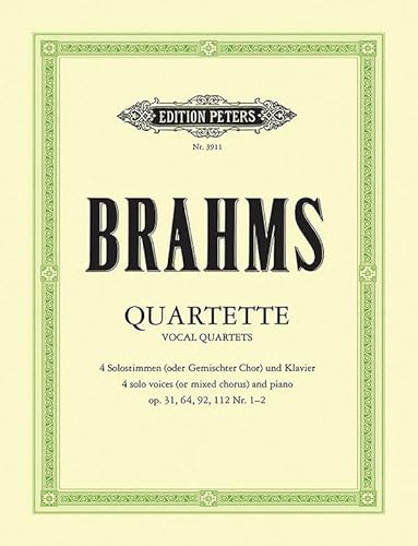 Beispielbild fr Quartette fr vier Solostimmen und Klavier op. 31, 64, 92, 112/1,2: oder gemischten Chor zum Verkauf von medimops