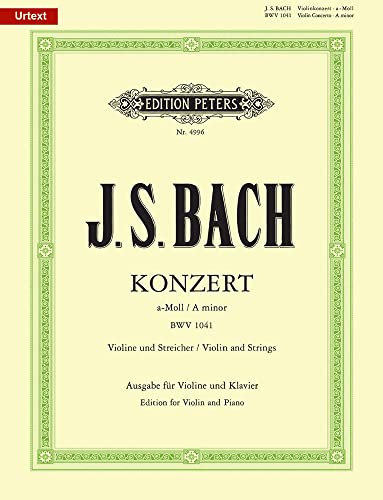 Beispielbild fr Violin Concerto in A Minor BWV 1041 zum Verkauf von Blackwell's