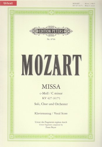 Beispielbild fr Mass in C Minor K427 (Vocal Score) zum Verkauf von Blackwell's