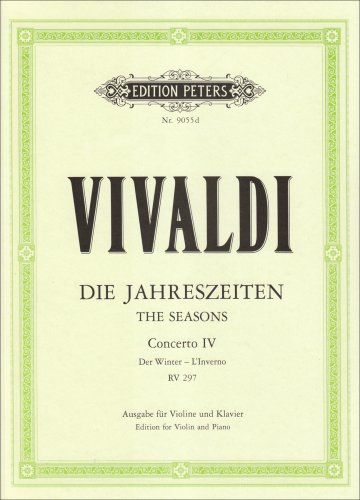 9790014072483: Violin Concerto in F Minor Op. 8 No. 4 Winter (Edition for Violin and Piano): For Violin, Strings and Continuo, from the 4 Seaons, Urtext (Edition Peters)