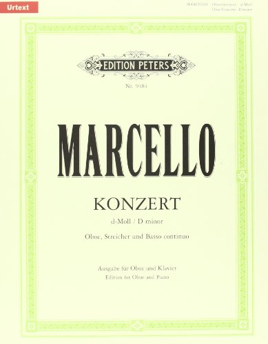 Beispielbild fr Oboenkonzert d-Moll fr Oboe u. Klavier, Urtext (Fechner): Fr Oboe, Streicher und Basso Continuo zum Verkauf von medimops