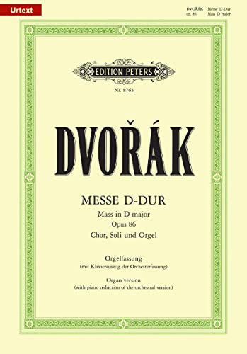 Imagen de archivo de Mass in D Op. 86 (Organ Version With Piano Reduction of Orchestral Version) a la venta por Blackwell's