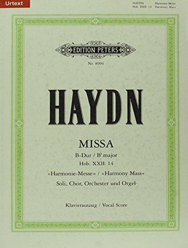 Beispielbild fr Missa in B Flat Hob. Xxii:14 Harmony Mass (Vocal Score) zum Verkauf von Blackwell's